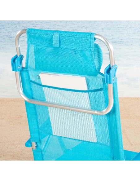 Cadeira de praia baixa multiposições caribenha 47x49x82 cm