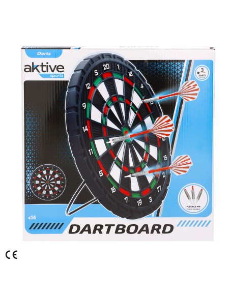 Alvo eletrônico multijogos para dardos com 3 dardos Ø31 cm