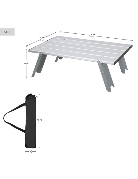 Mesa de apoio dobrável para campismo
