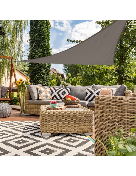 Toldo triangular 360x360x360 cm antracite