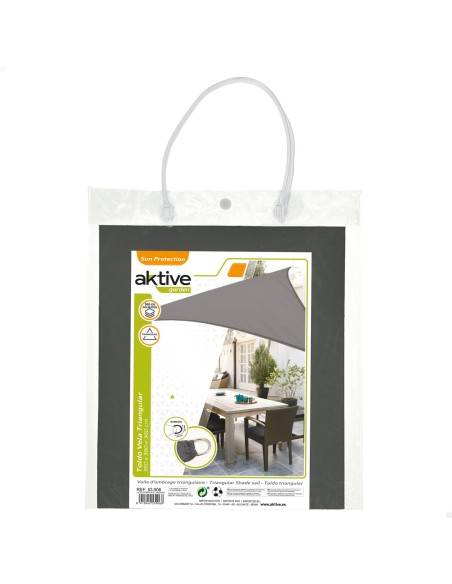 Toldo triangular 360x360x360 cm antracite