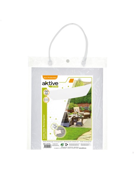 Toldo retangular para sombra 300x200 cm branco