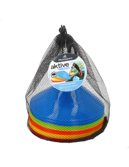 Conjunto de 50 cones de treino de utilização múltipla 19 cm com suporte