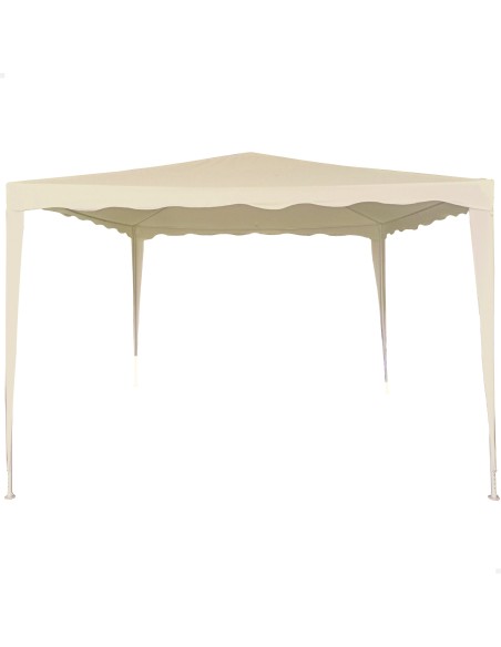 Gazebo de jardim destacável 300x300x240 cm creme