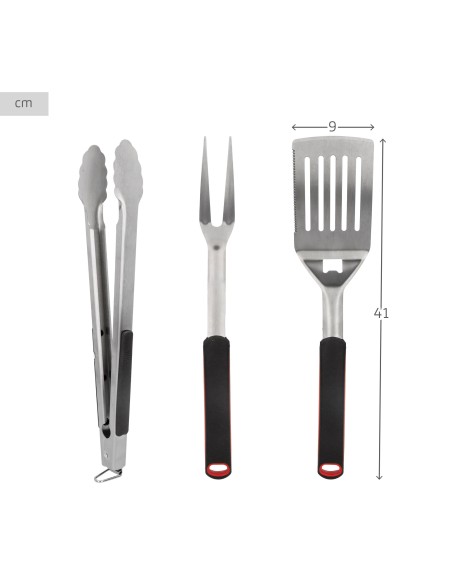 Conjunto de 3 acessórios para churrasco