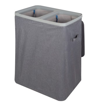 Max Home Cesto de roupa suja 100 litros cinza escuro 2...