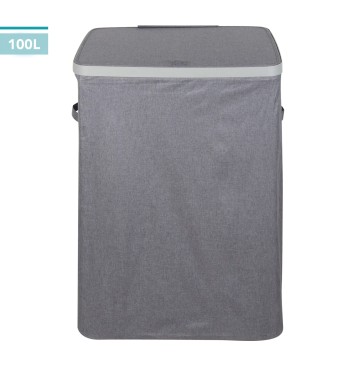 Max Home Cesto de roupa suja 100 litros cinza escuro 2... 2