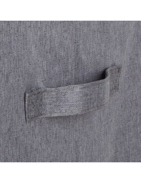 Max Home Cesto de roupa suja 100 litros cinza escuro 2 compartimentos com forros removíveis