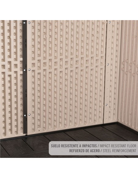 Lifetime Armário vertical externo Rough Cut™ de 1.500 litros com prateleiras