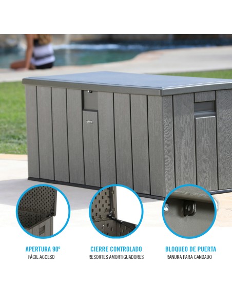 Lifetime Caixa de armazenamento de jardim marrom ultrarresistente 150x72x69 cm