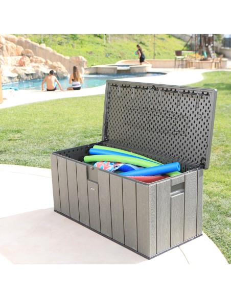 Lifetime Caixa de armazenamento de jardim marrom ultrarresistente 150x72x69 cm