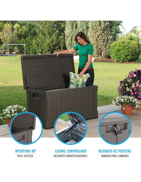 Lifetime Caixa de armazenamento de jardim marrom ultrarresistente