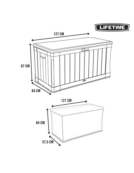 Lifetime Caixa de armazenamento de jardim marrom ultrarresistente