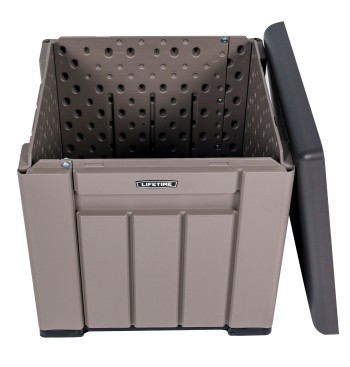 Lifetime Cubo de armazenamento externo cinza 51x51x51 cm 2