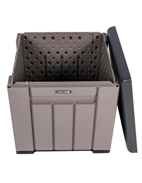 Lifetime Cubo de armazenamento externo cinza 51x51x51 cm
