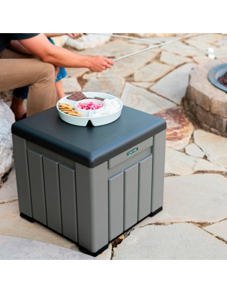 Lifetime Cubo de armazenamento externo cinza 51x51x51 cm