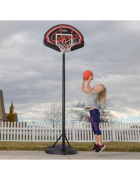 Lifetime Cesta de basquete ultrarresistente, altura ajustável 165-222 cm