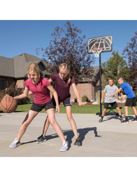 Lifetime Cesta de basquete ultrarresistente, altura ajustável 229/305 cm
