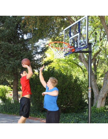 Lifetime Cesta de basquete ultrarresistente altura ajustável de 244-305 cm azul e branca