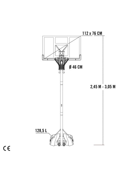 Lifetime Cesta de basquete ultrarresistente altura ajustável de 244-305 cm azul e branca