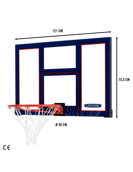 Lifetime Tabela de basquete ultrarresistente 121x75,5 cm