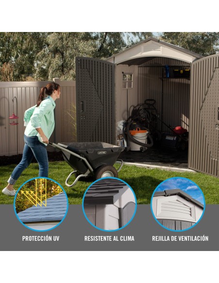 Lifetime Casinha de jardim ultrarresistente com janela 214x213x227 cm