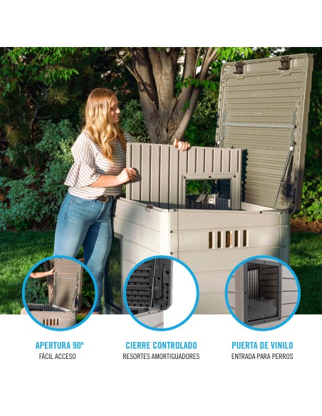 Lifetime Casinha de cachorro cinza 120x97 cm