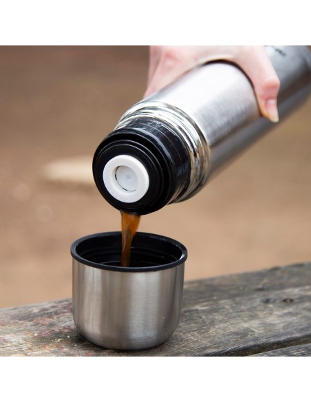 Garrafa térmica de 750 ml em aço inoxidável com tampa de rosca anti-fugas