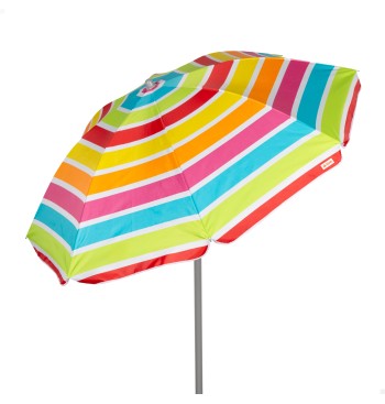 Guarda-sol de praia 8 varetas 160 cm cores riscas