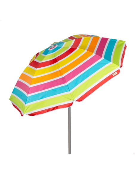 Guarda-sol de praia 8 varetas 160 cm cores riscas