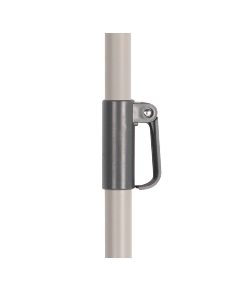 Grande guarda-sol de jardim inclinável à prova de vento 230 cm UV50 marfim