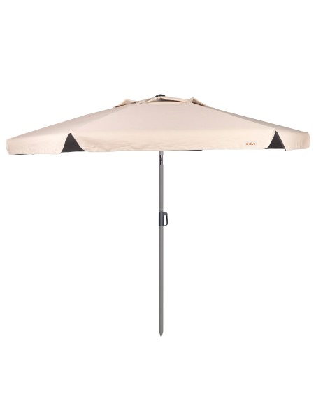 Grande guarda-sol de jardim inclinável à prova de vento 230 cm UV50 marfim