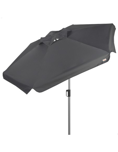 Grande guarda-sol de jardim basculante à prova de vento 230 cm UV50 antracite