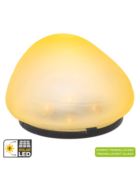 Refletor solar LED com efeito de pedra, 5 lúmens