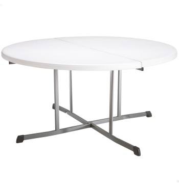 Lifetime Mesa dobrável redonda, branca, Ø152x75,5 cm