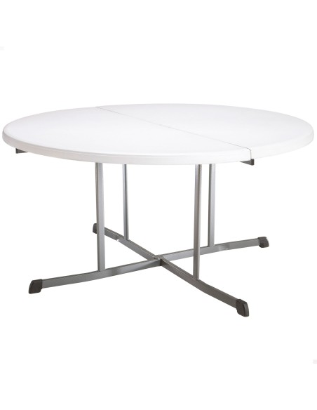 Lifetime Mesa dobrável redonda, branca, Ø152x75,5 cm