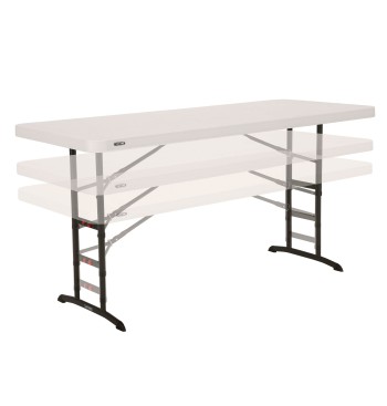 Lifetime Mesa com pés dobráveis ajustáveis 183x76x61-91 cm
