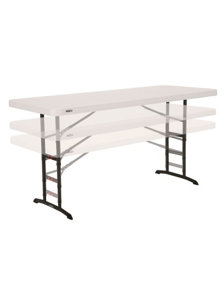 Lifetime Mesa com pés dobráveis ajustáveis 183x76x61-91 cm