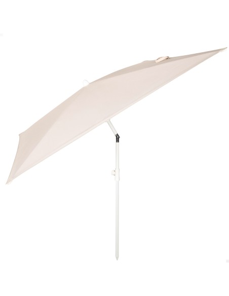 Guarda-sol retangular basculante de jardim 180x145 cm UV30 bege