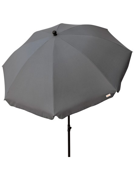 Guarda-sol de jardim basculante 240 cm UV30 cinza