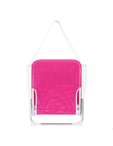 Pack 2 cadeiras de praia dobráveis 44x40x72 cm fúcsia com alça