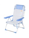 Silla playa multiposición 48x60x90 cm marinera