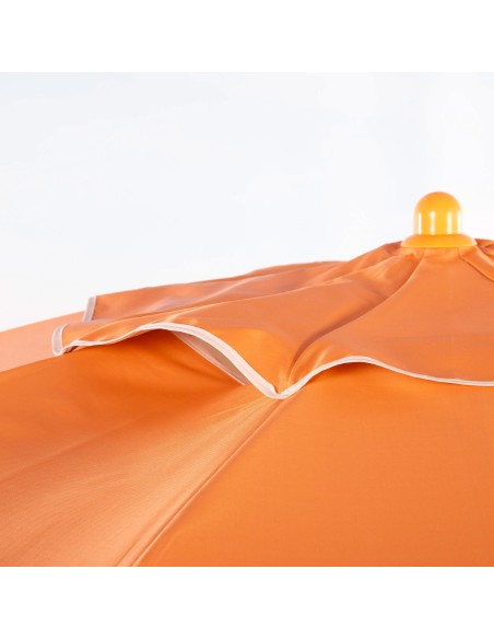 Guarda-sol de praia laranja inclinável com proteção UV50 220 cm de diâmetro