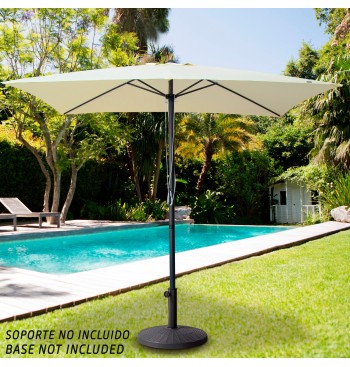 Guarda-sol quadrado de jardim 300x300 cm com proteção UV50 2