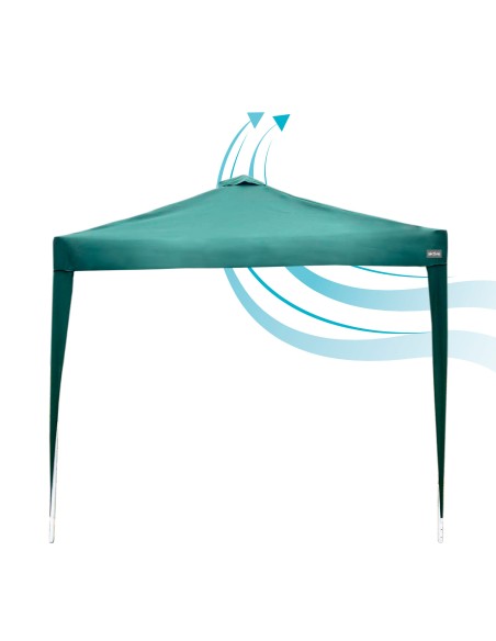 Gazebo dobrável e regulável em altura Max - Air 300x300/240 - 250 cm verde