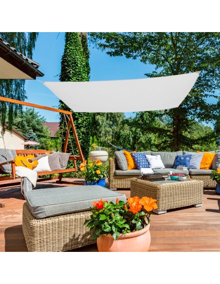 Toldo retangular para sombra 400x300 cm branco