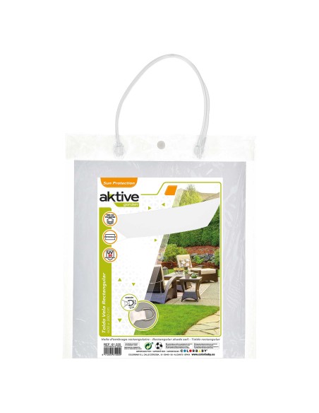 Toldo retangular para sombra 400x300 cm branco