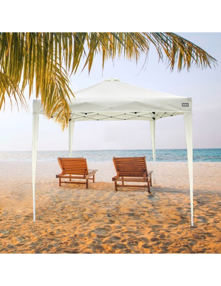 Gazebo Max-Air 300x300x240/250 cm branco dobrável e ajustável em altura