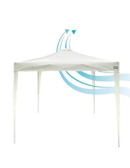 Gazebo Max-Air 300x300x240/250 cm branco dobrável e ajustável em altura