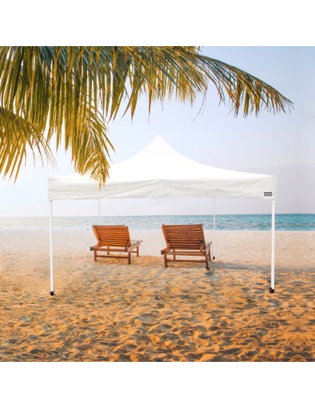 Gazebo Max-Air dobrável e regulável em altura 300x300x220/320 cm branco